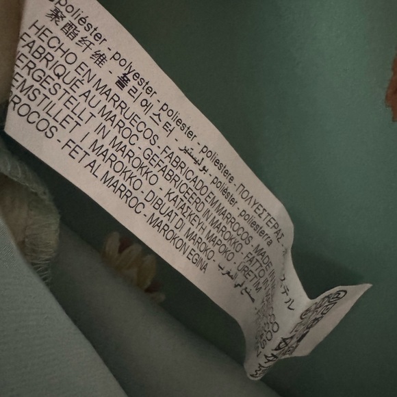 NWOT Zara Green Floral Satin Dress XS - Picture 8 of 10